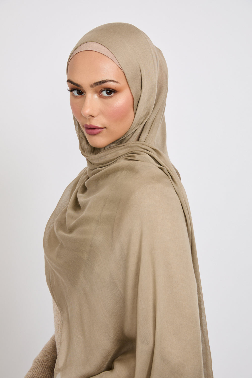 Hijab Modal Mat Premium - Brindille Hivernale