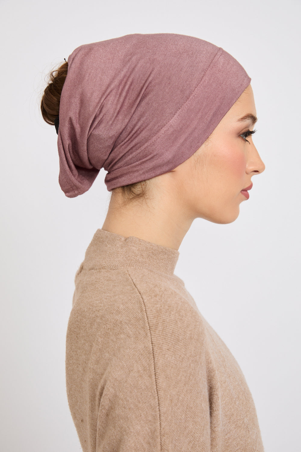 Hijab Modal Mat Premium - Mauve Crépusculaire