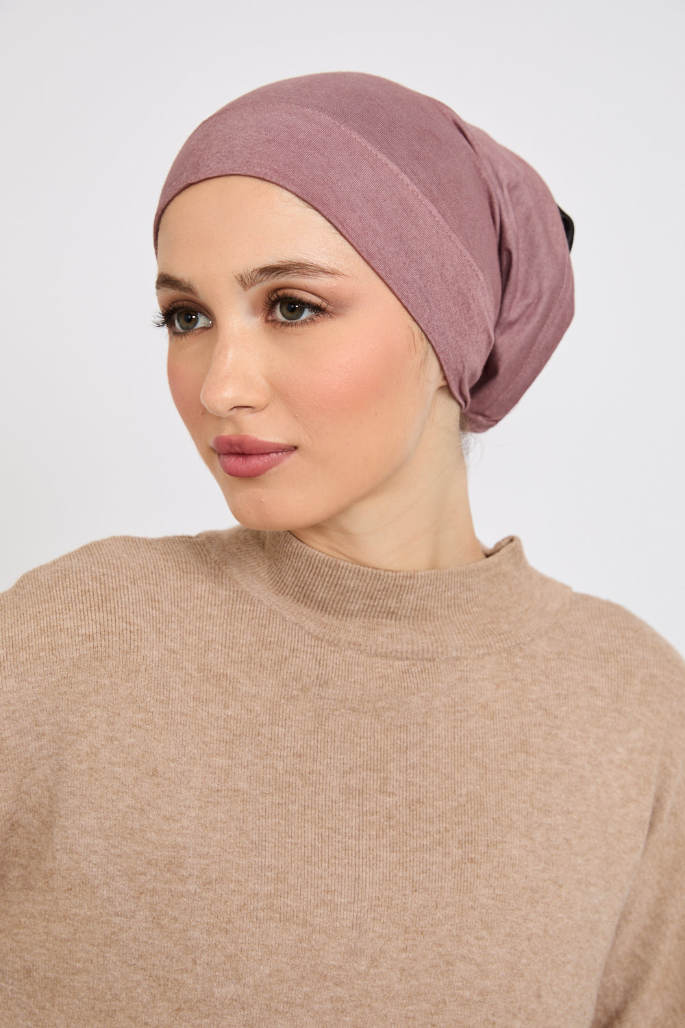 Hijab Modal Mat Premium - Mauve Crépusculaire