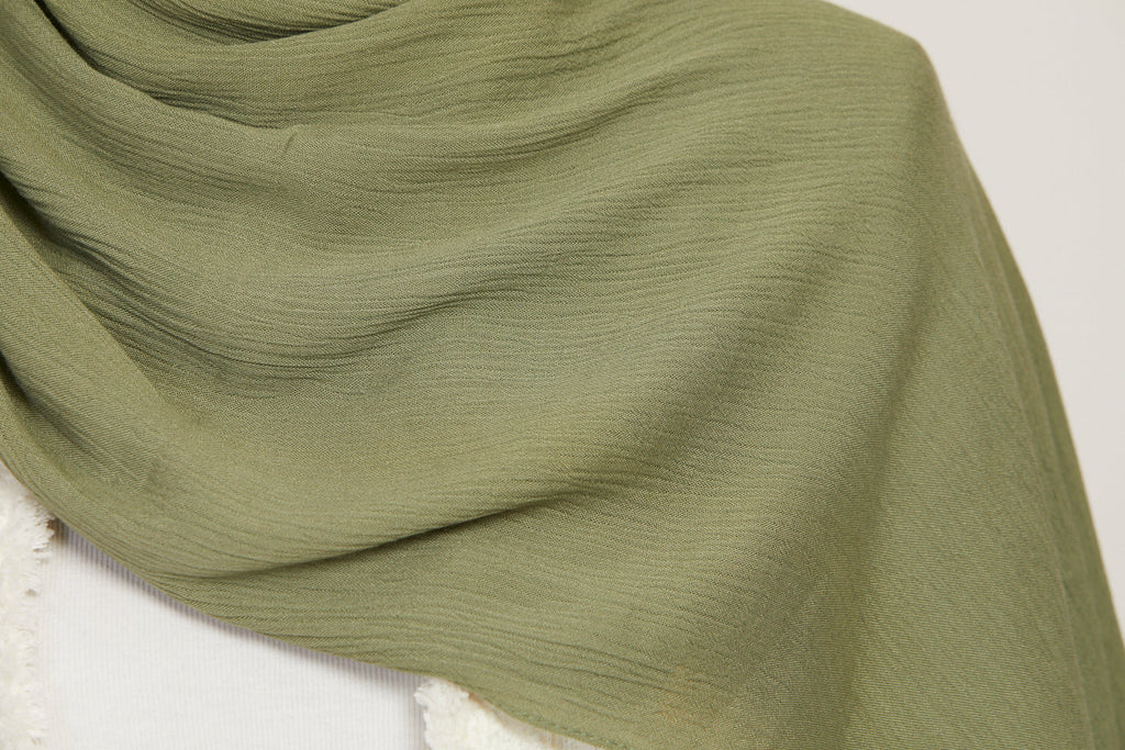 Hijab Modal Froissé - Sauge