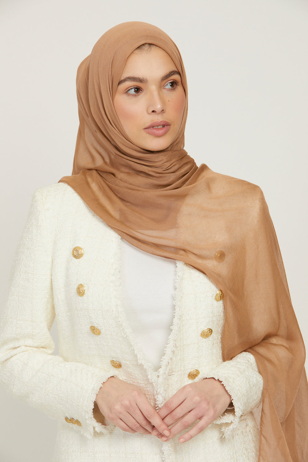 Hijab Modal Mat Premium - Truffe