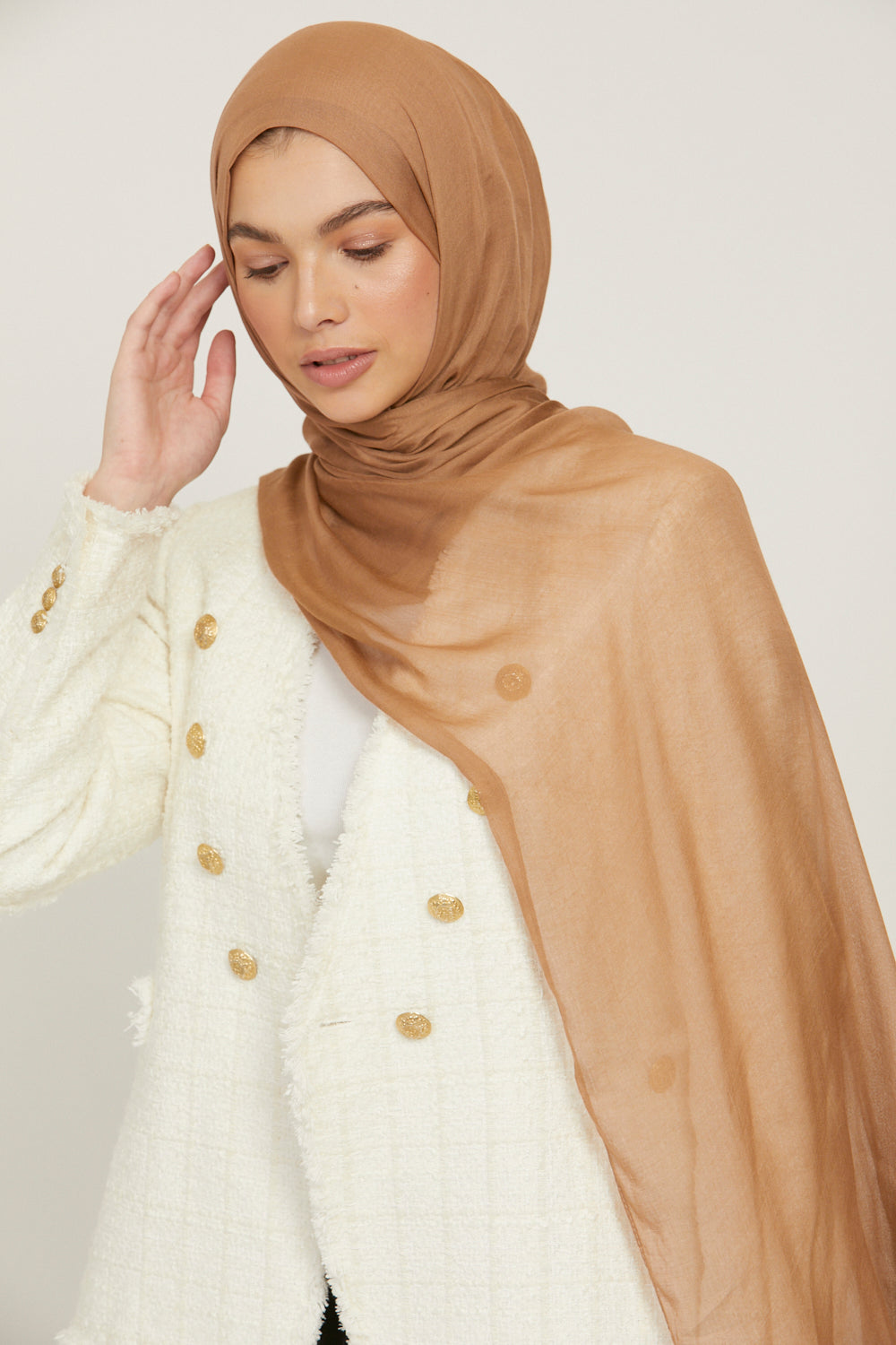 Hijab Modal Mat Premium - Truffe