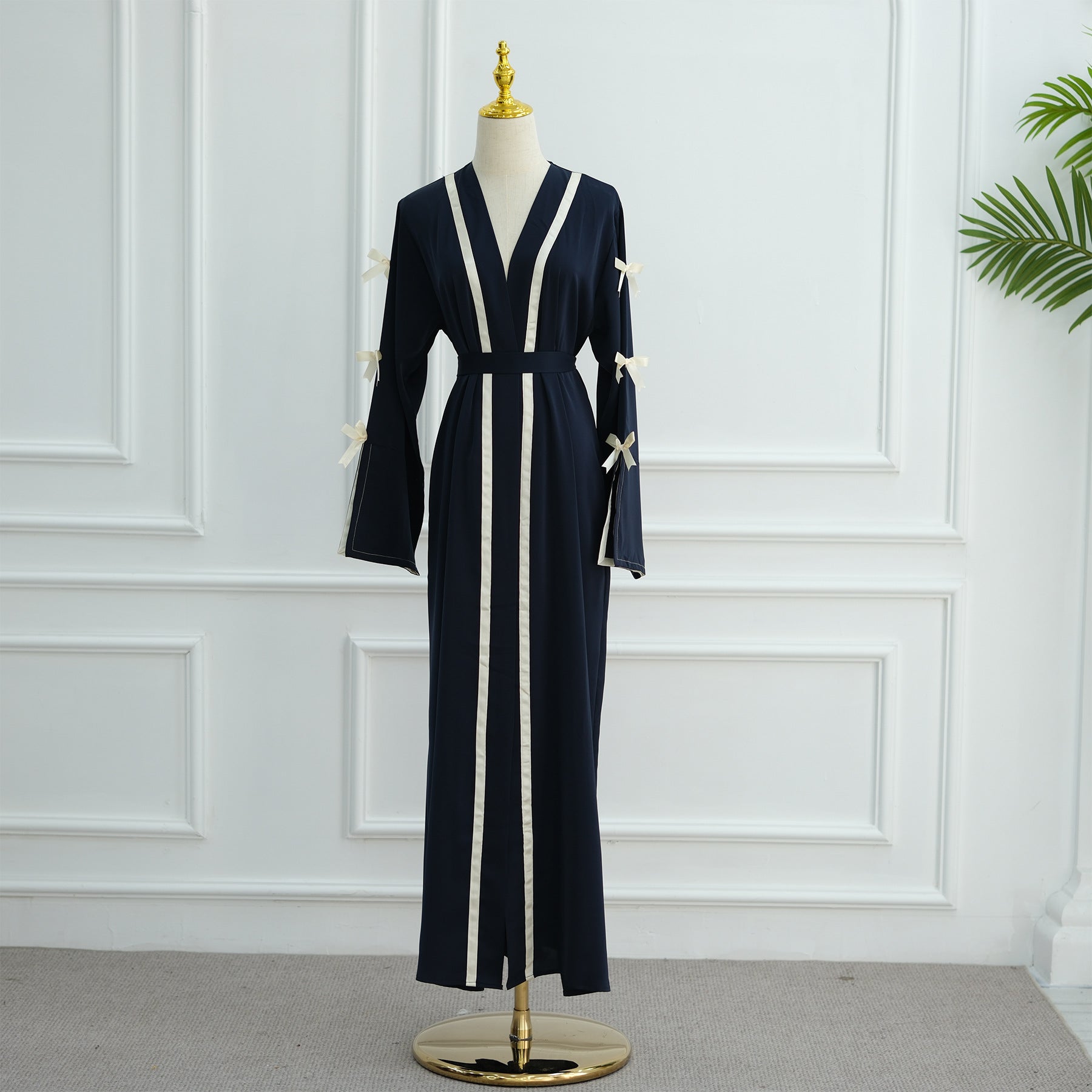LM316 Cardigan Nœud Élégant - Vêtement Extérieur Modeste Premium