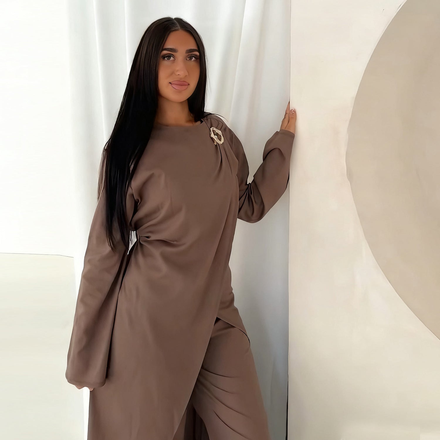 LM322 Ensemble Modeste 2 Pièces - Tenue Haut & Pantalon