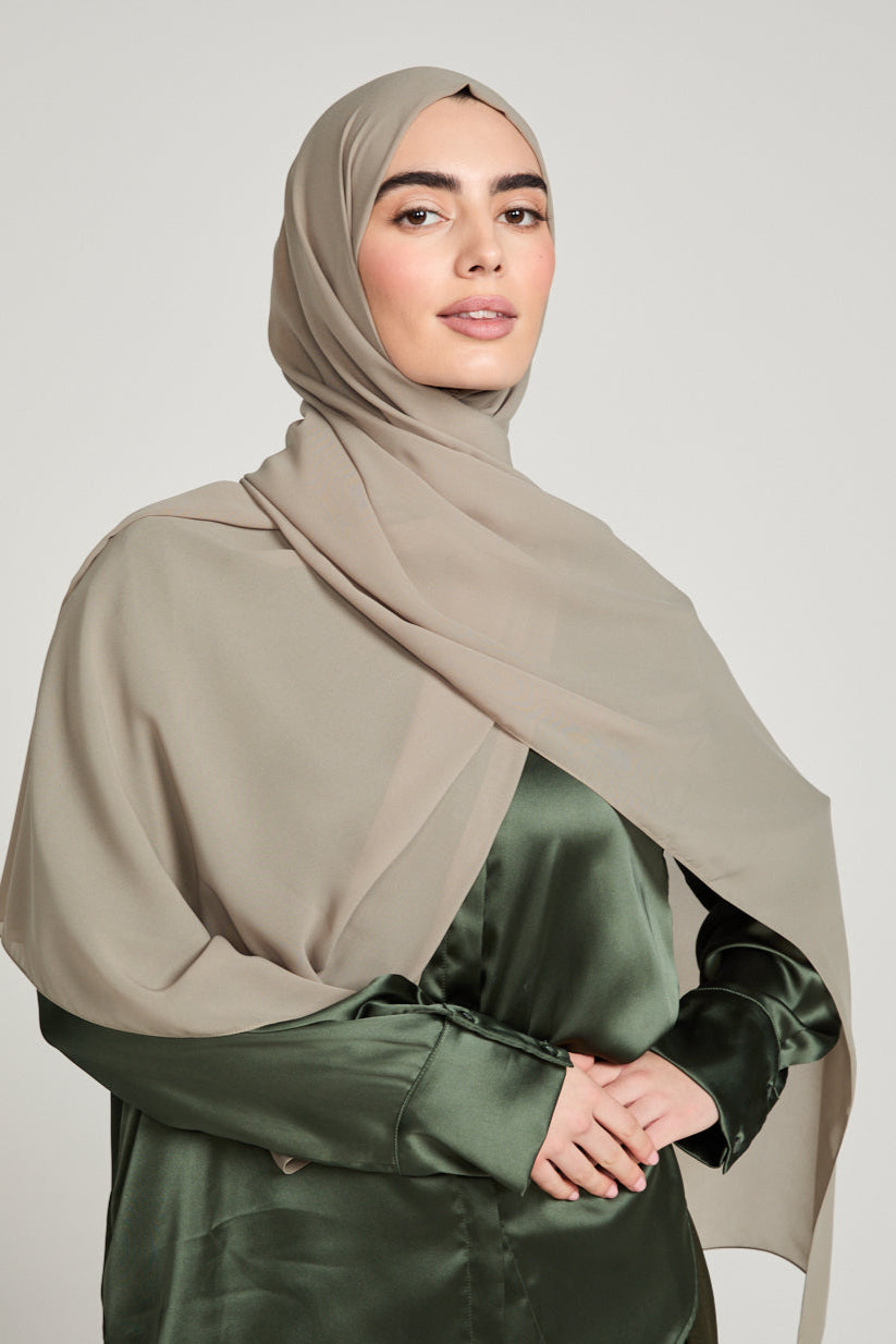 Hijab Georgette Luxe Doux - Murmure Olive
