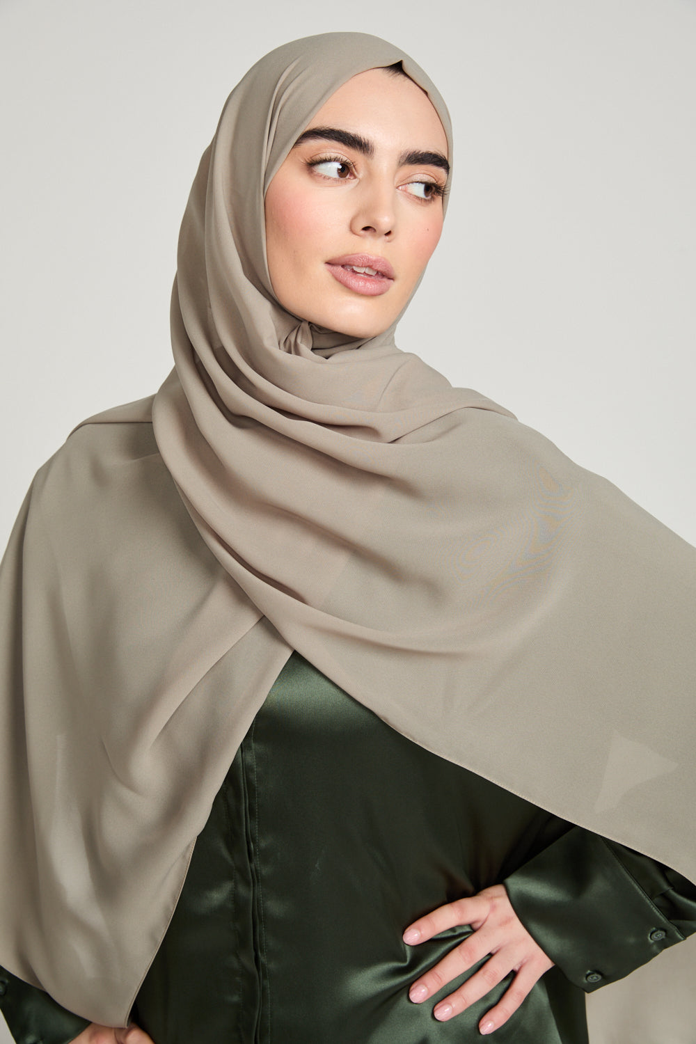 Hijab Georgette Luxe Doux - Murmure Olive