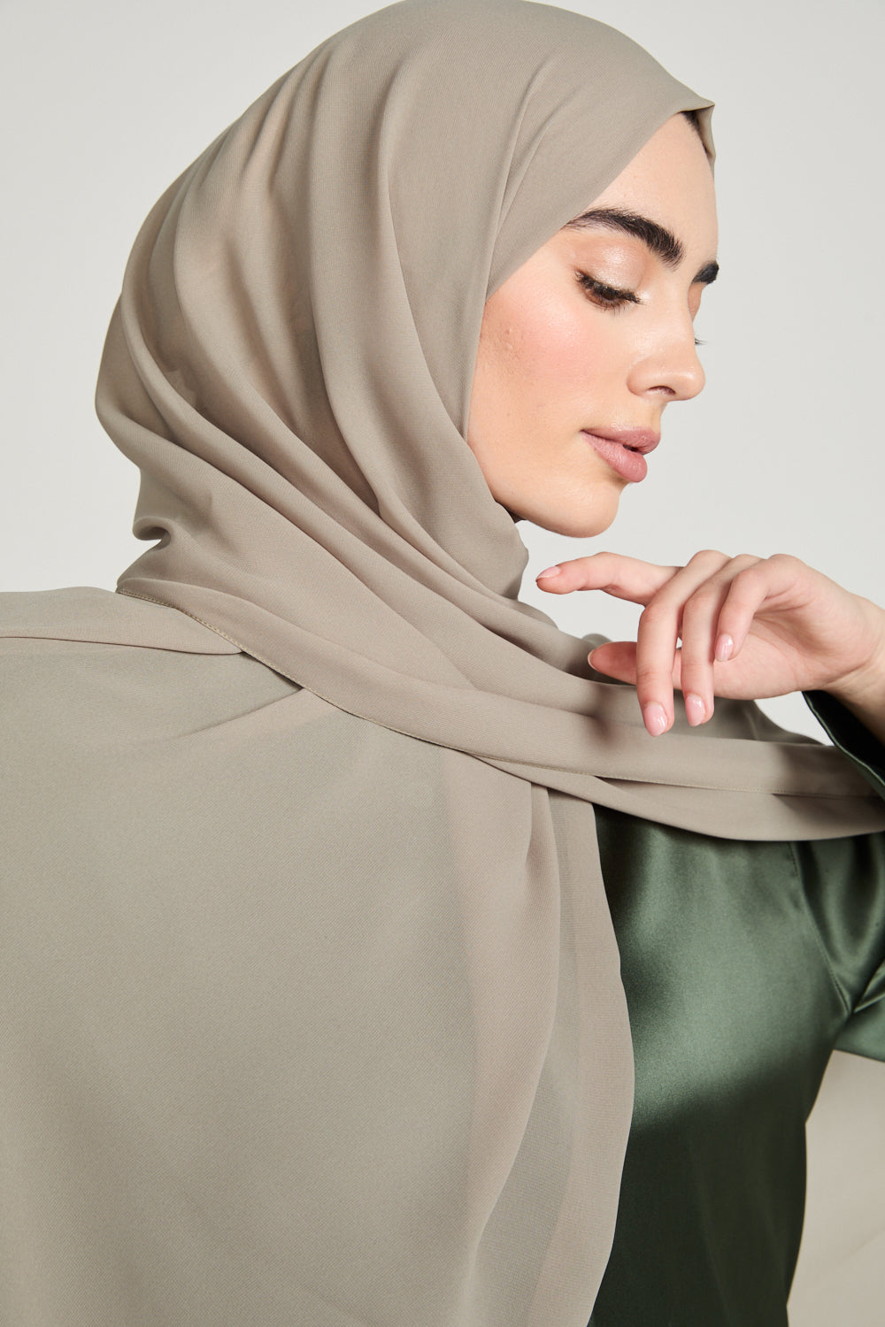 Hijab Georgette Luxe Doux - Murmure Olive