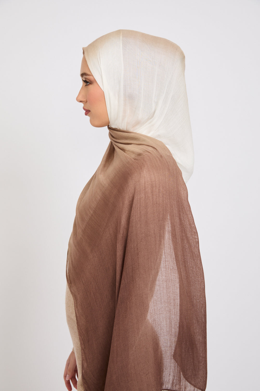 Hijab Modal Ombré - Fumée de Bois