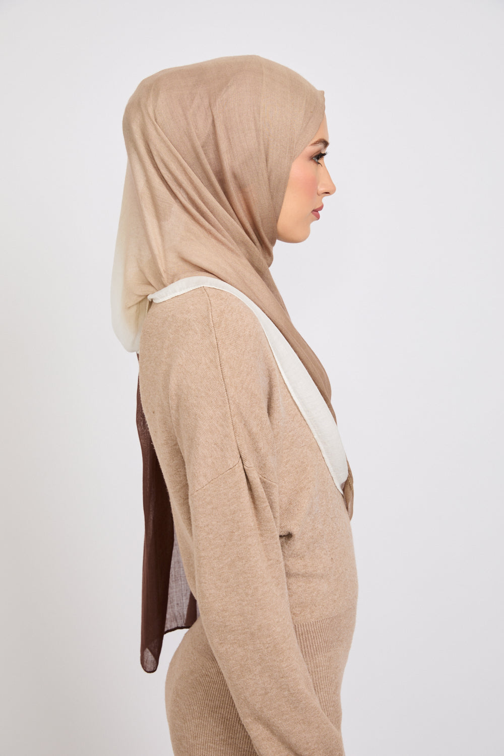 Hijab Modal Ombré - Fumée de Bois