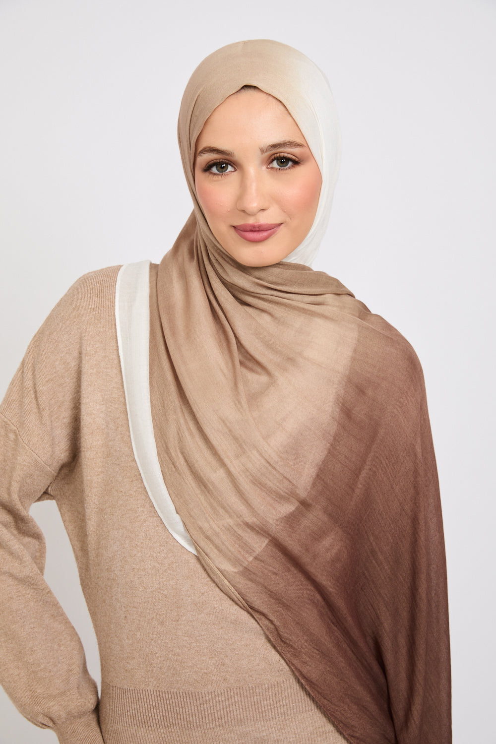 Hijab Modal Ombré - Fumée de Bois