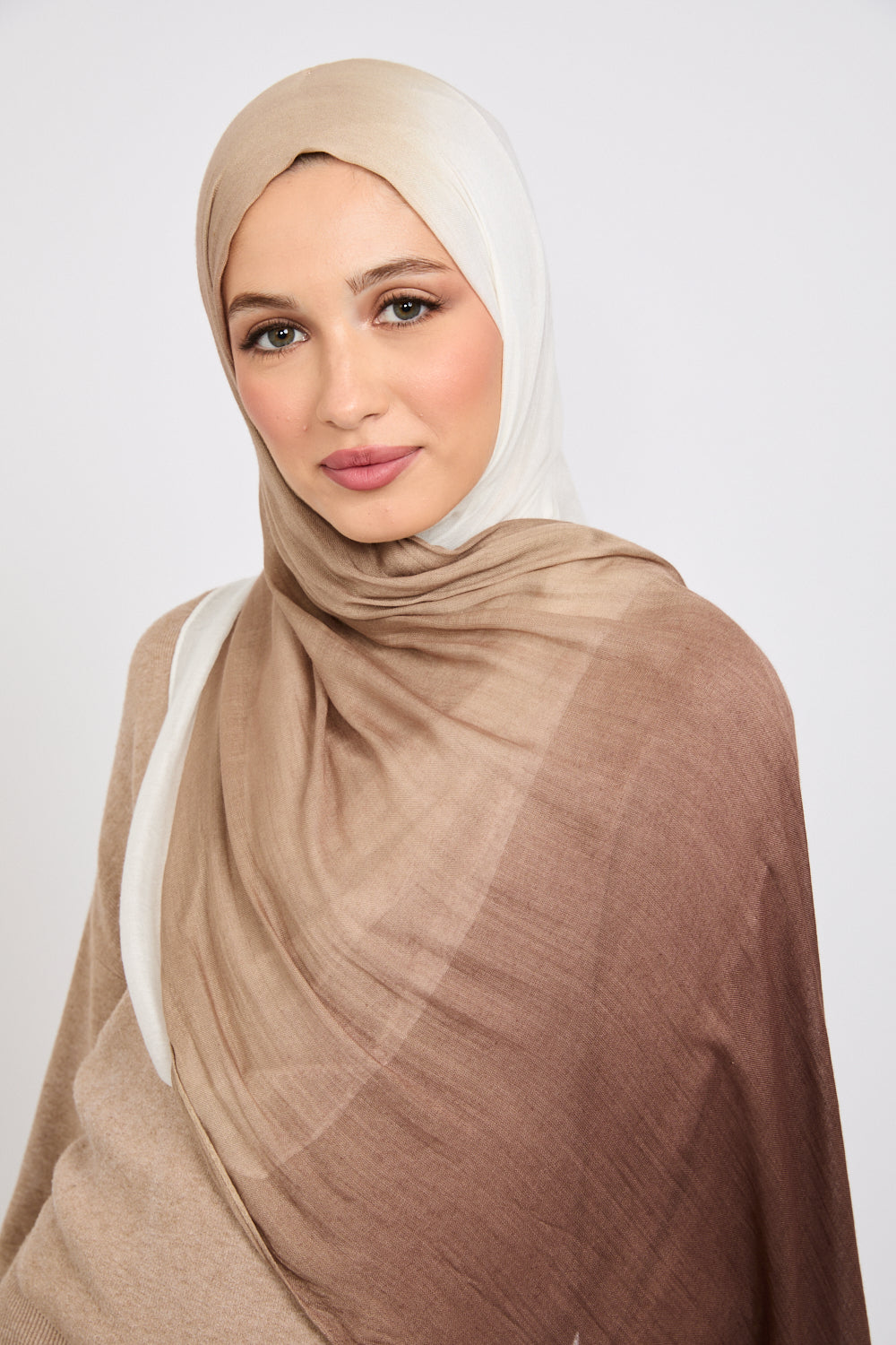 Hijab Modal Ombré - Fumée de Bois