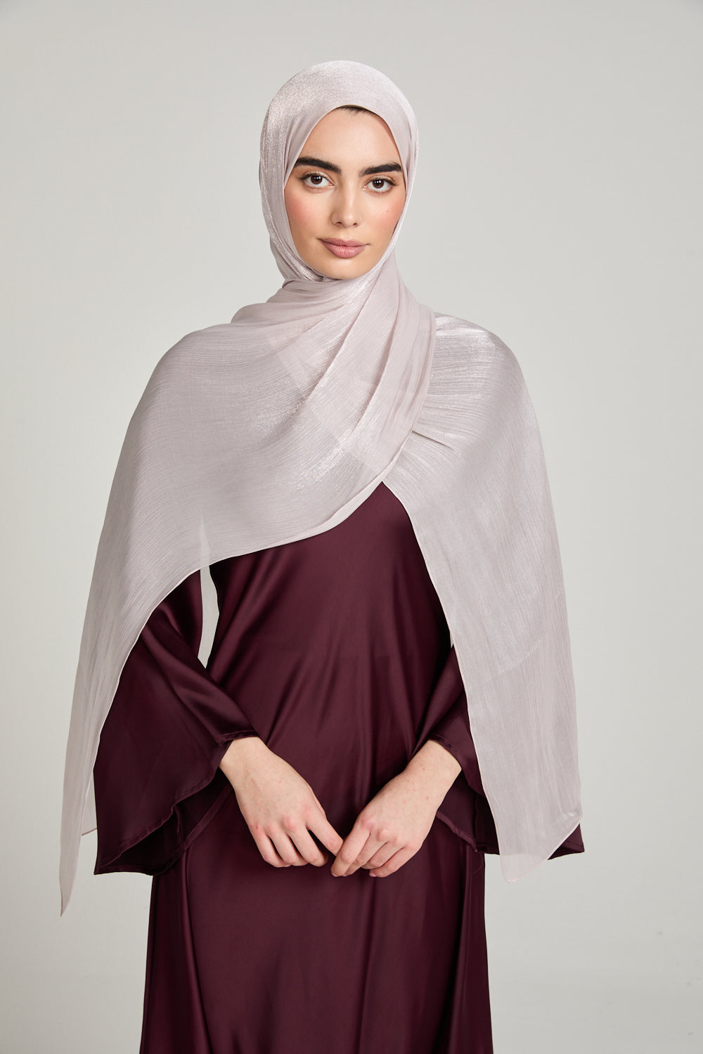 Hijab Organza Luxe - Rose Poudré