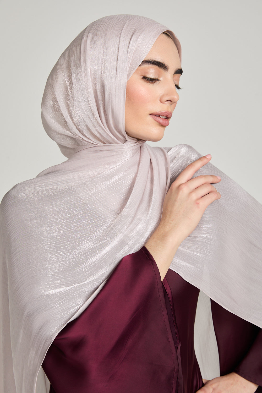 Hijab Organza Luxe - Rose Poudré