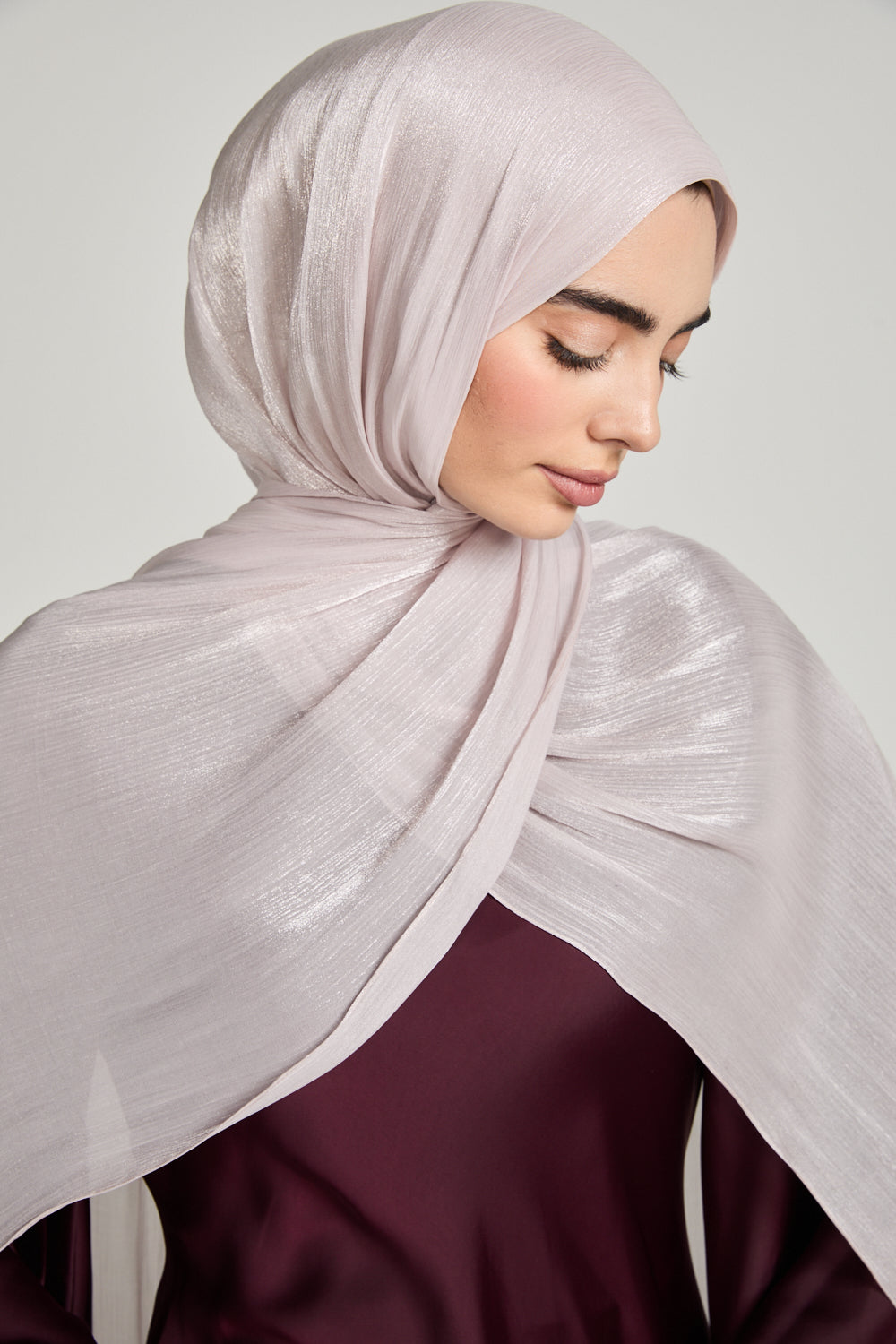 Hijab Organza Luxe - Rose Poudré