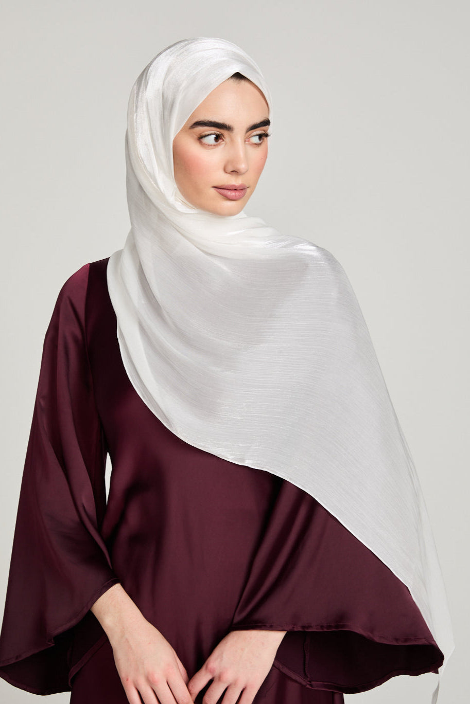 Hijab Organza Luxe - Blanc
