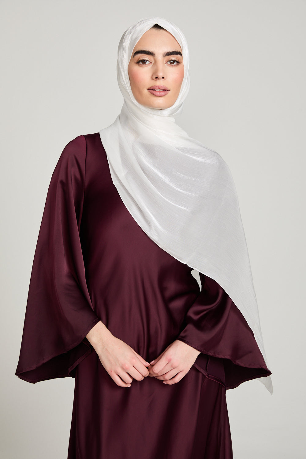 Hijab Organza Luxe - Blanc
