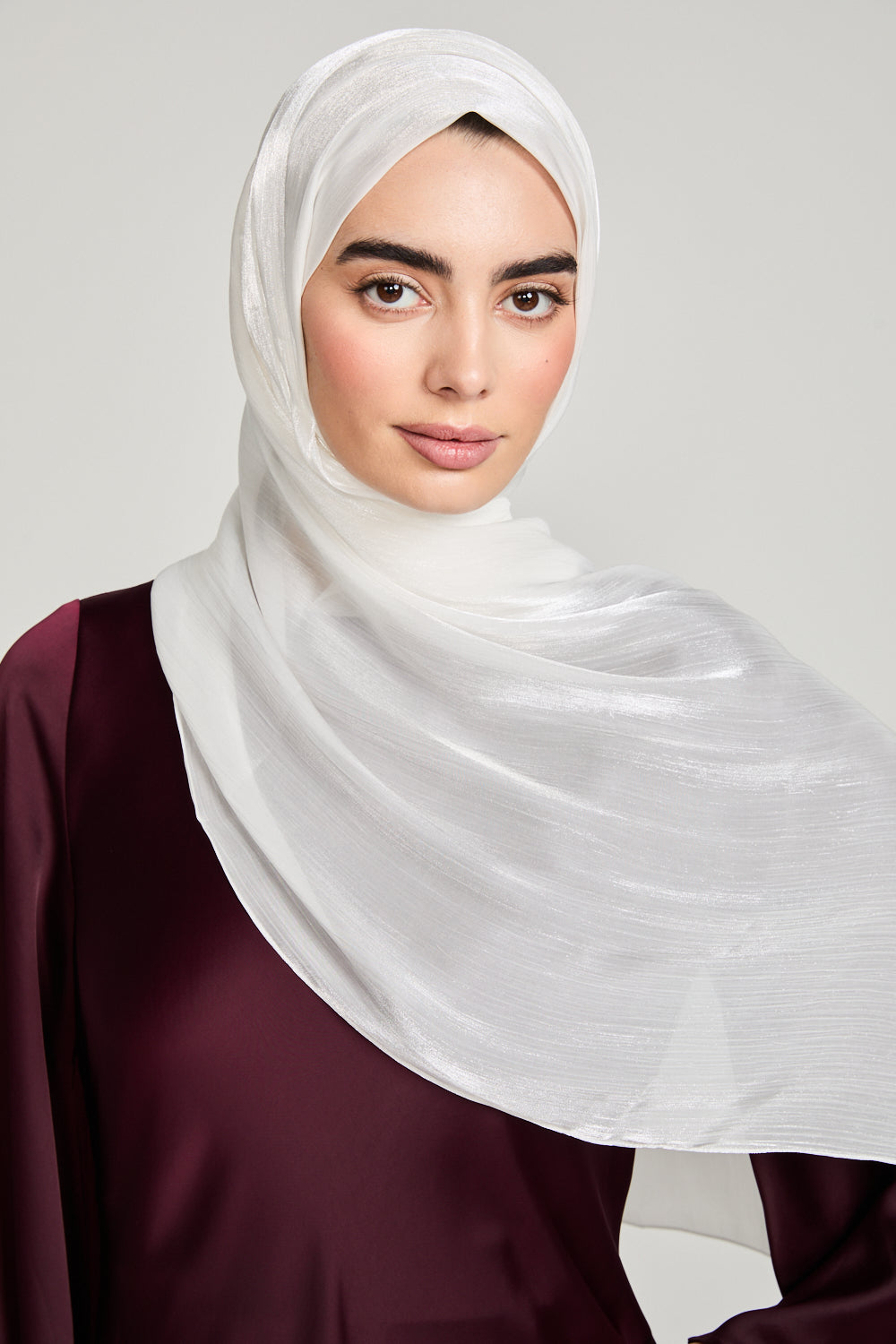 Hijab Organza Luxe - Blanc