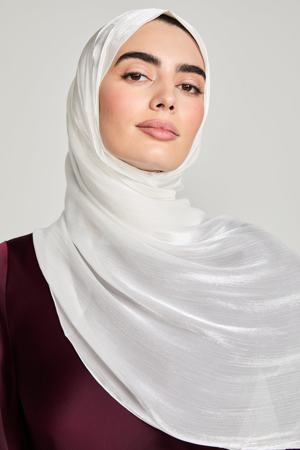 Hijab Organza Luxe - Blanc