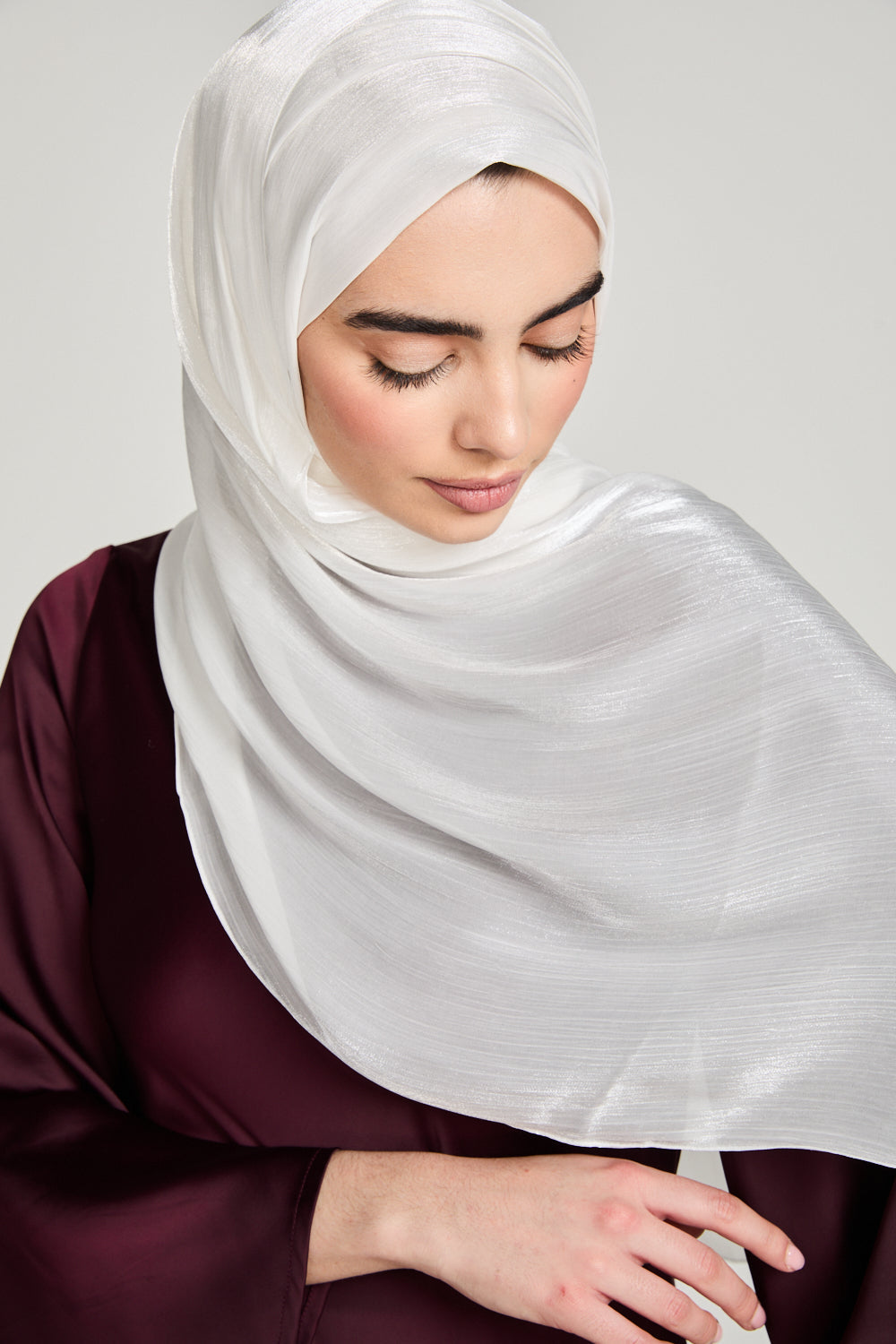 Hijab Organza Luxe - Blanc