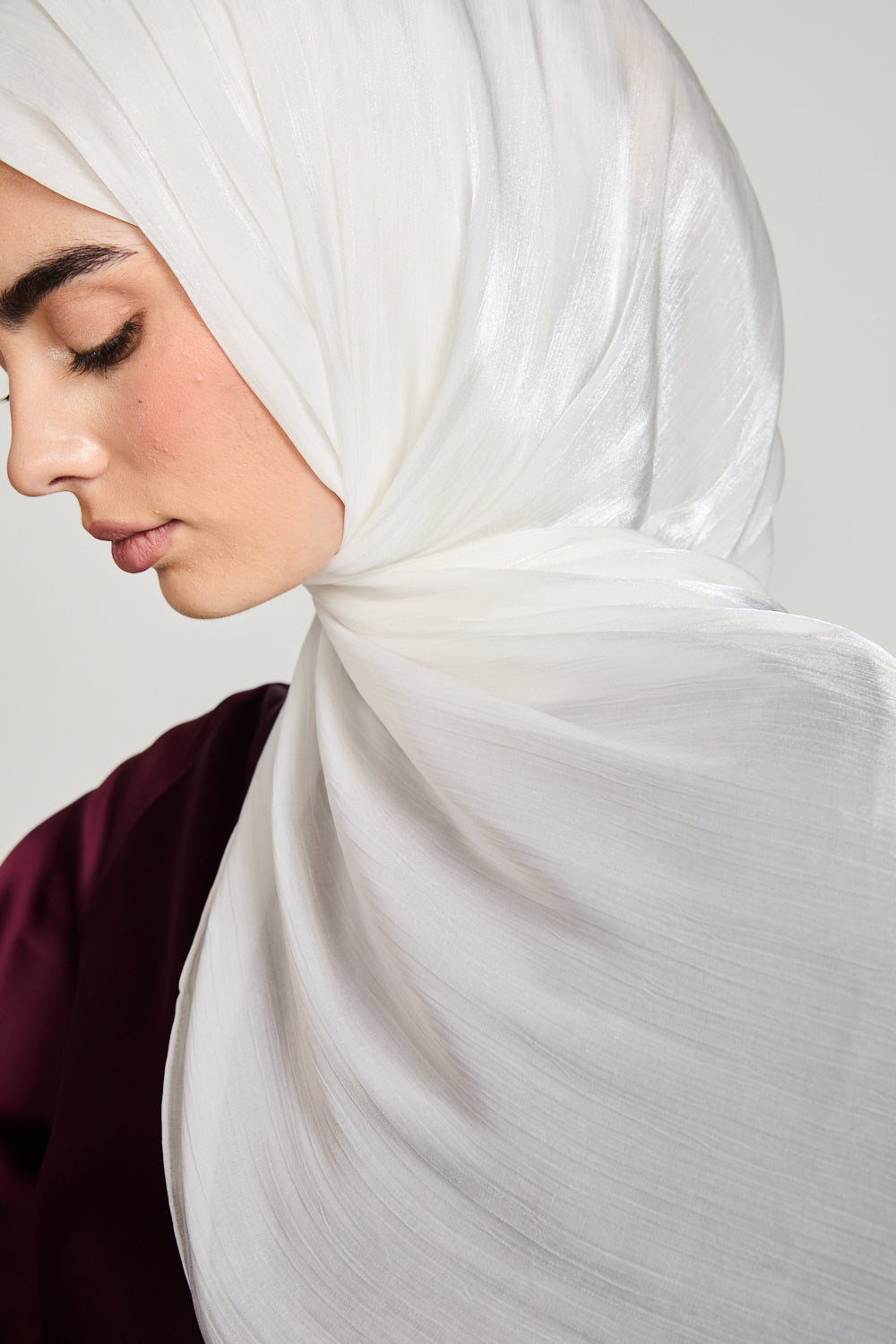Hijab Organza Luxe - Blanc