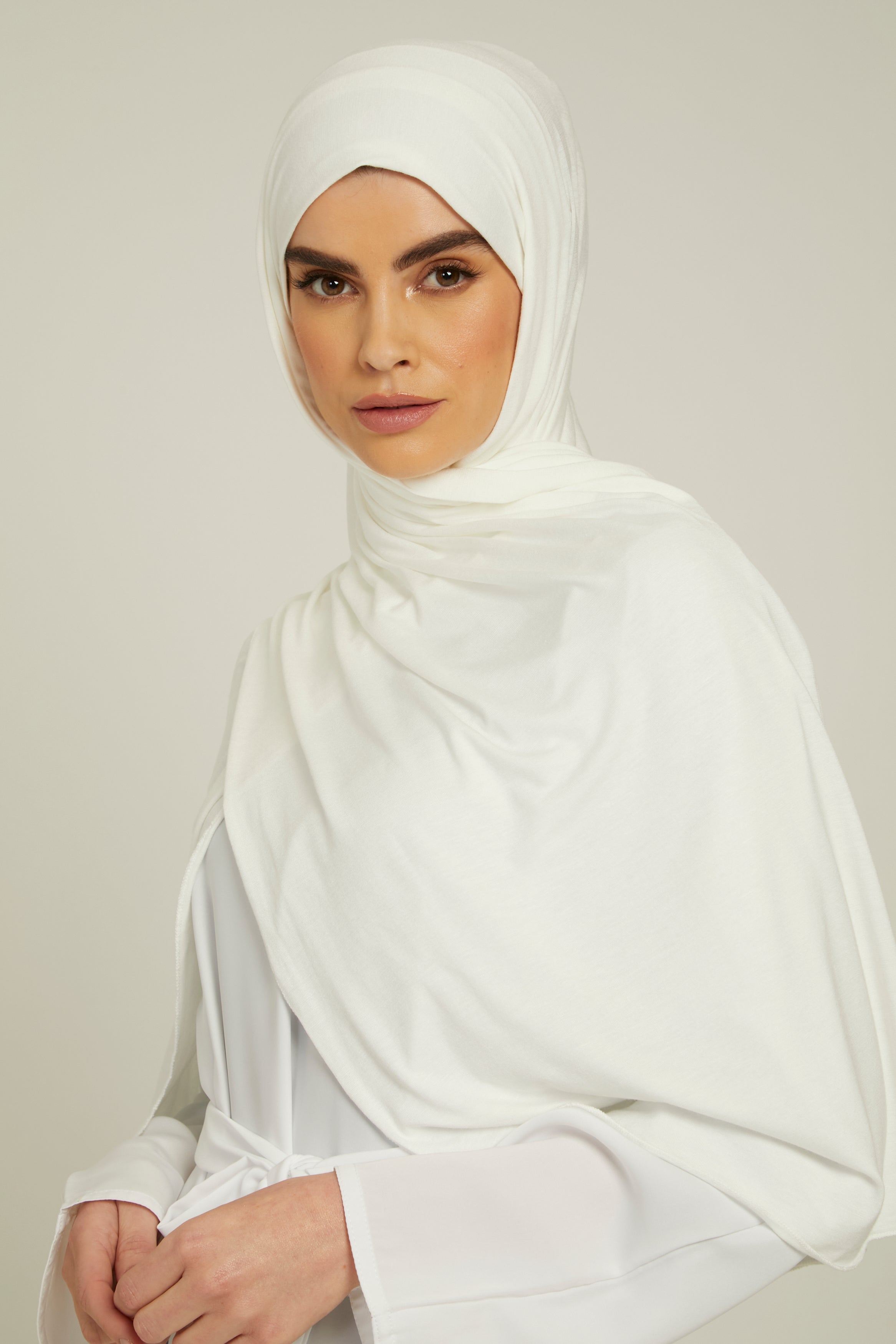 Hijab Jersey Blanc Cassé