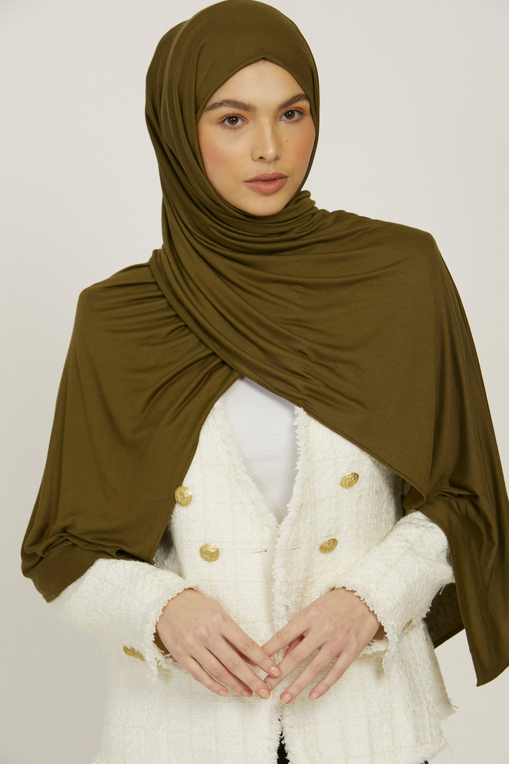 Hijab Jersey Premium - Olive