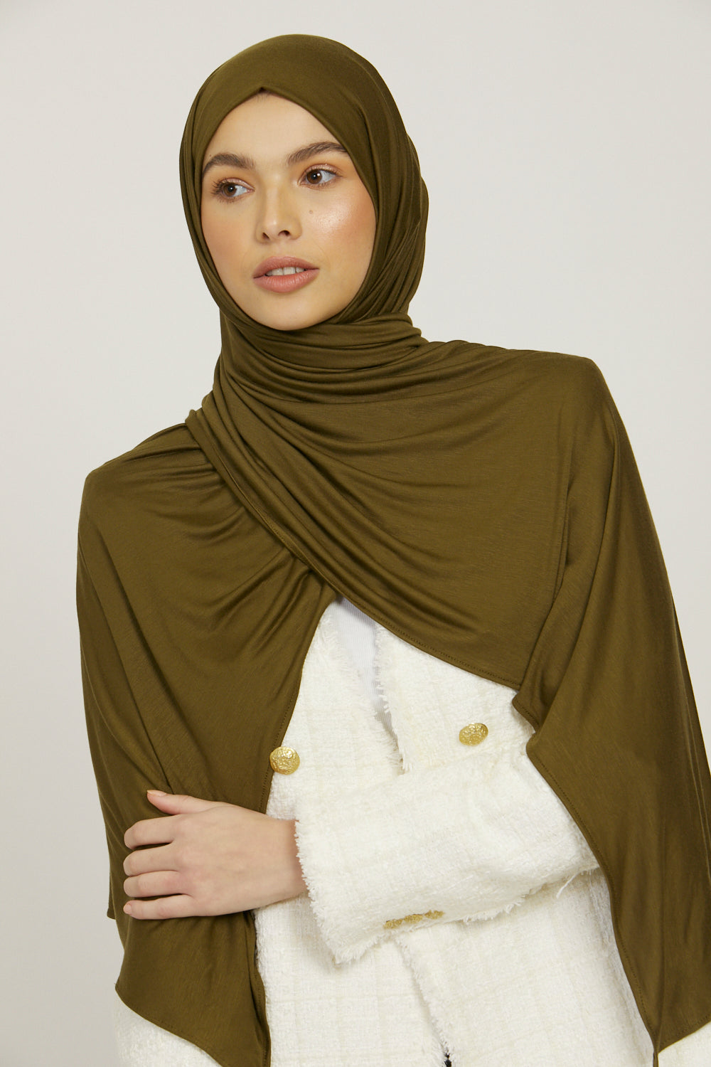 Hijab Jersey Premium - Olive
