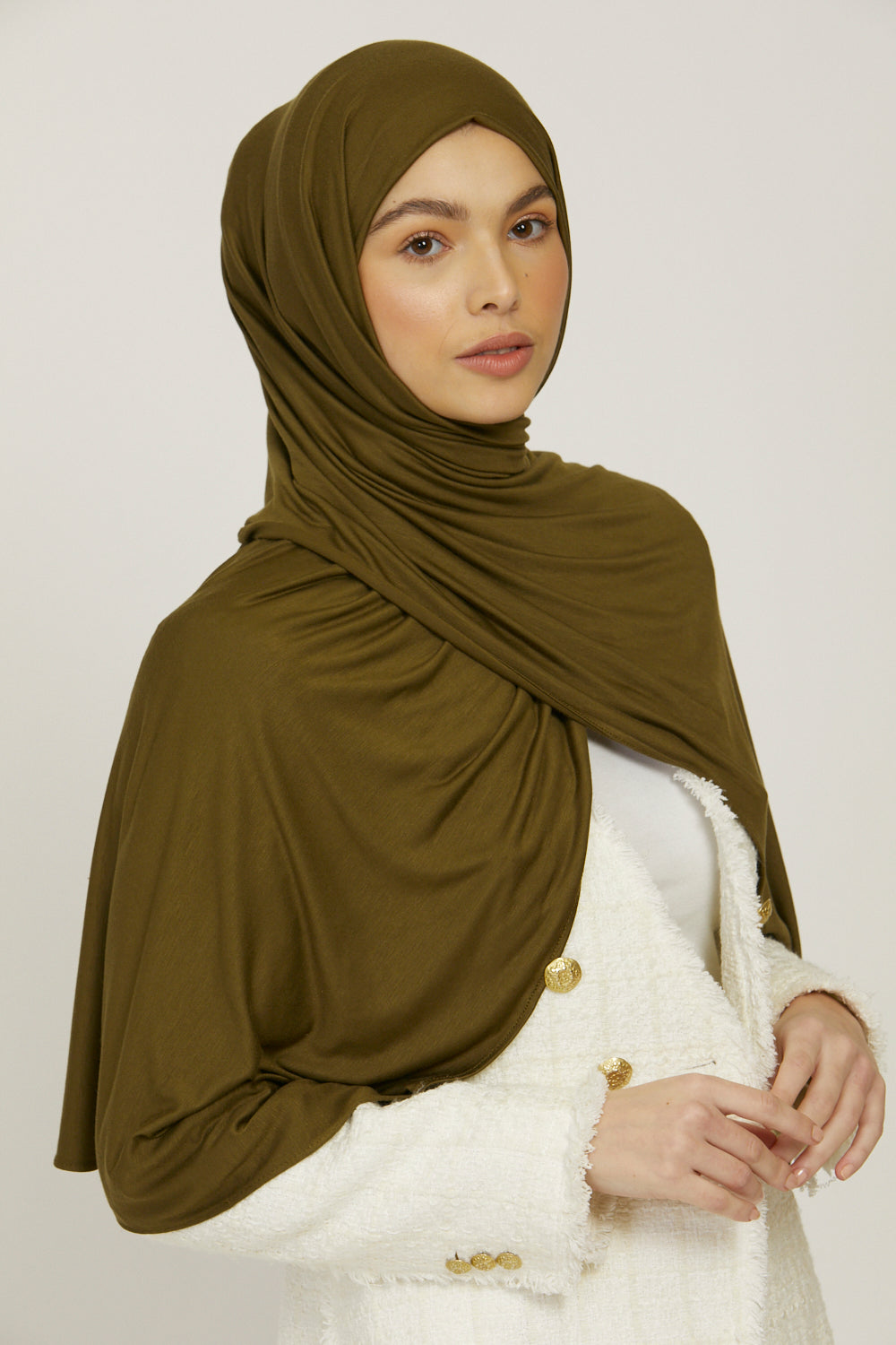 Hijab Jersey Premium - Olive