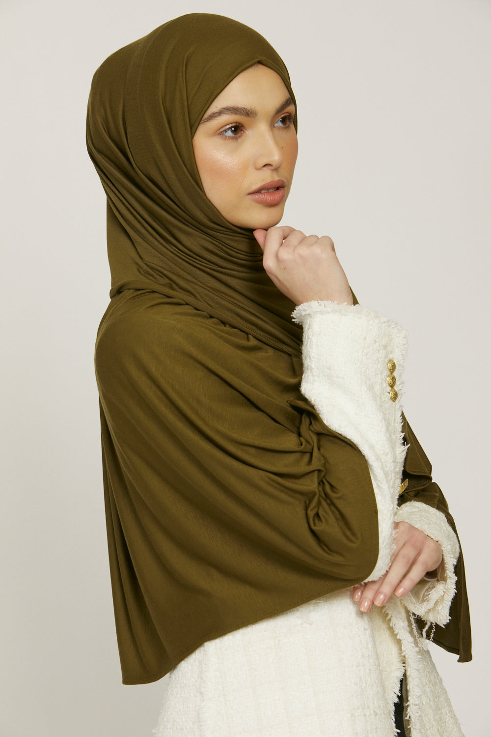 Hijab Jersey Premium - Olive