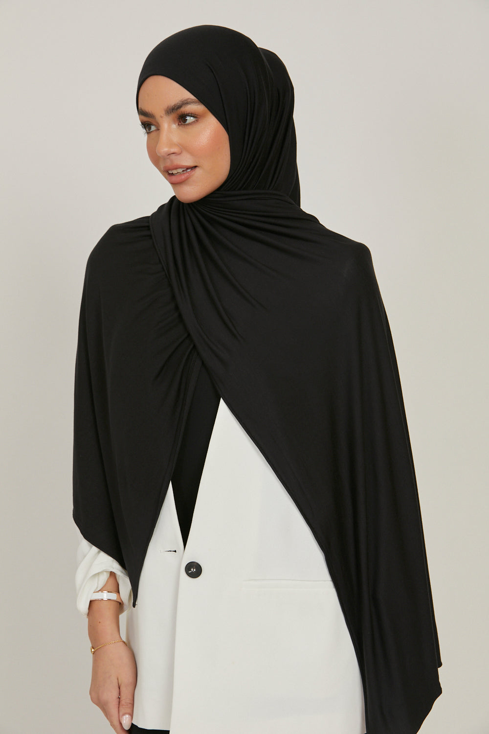 Hijab Jersey Premium - Noir