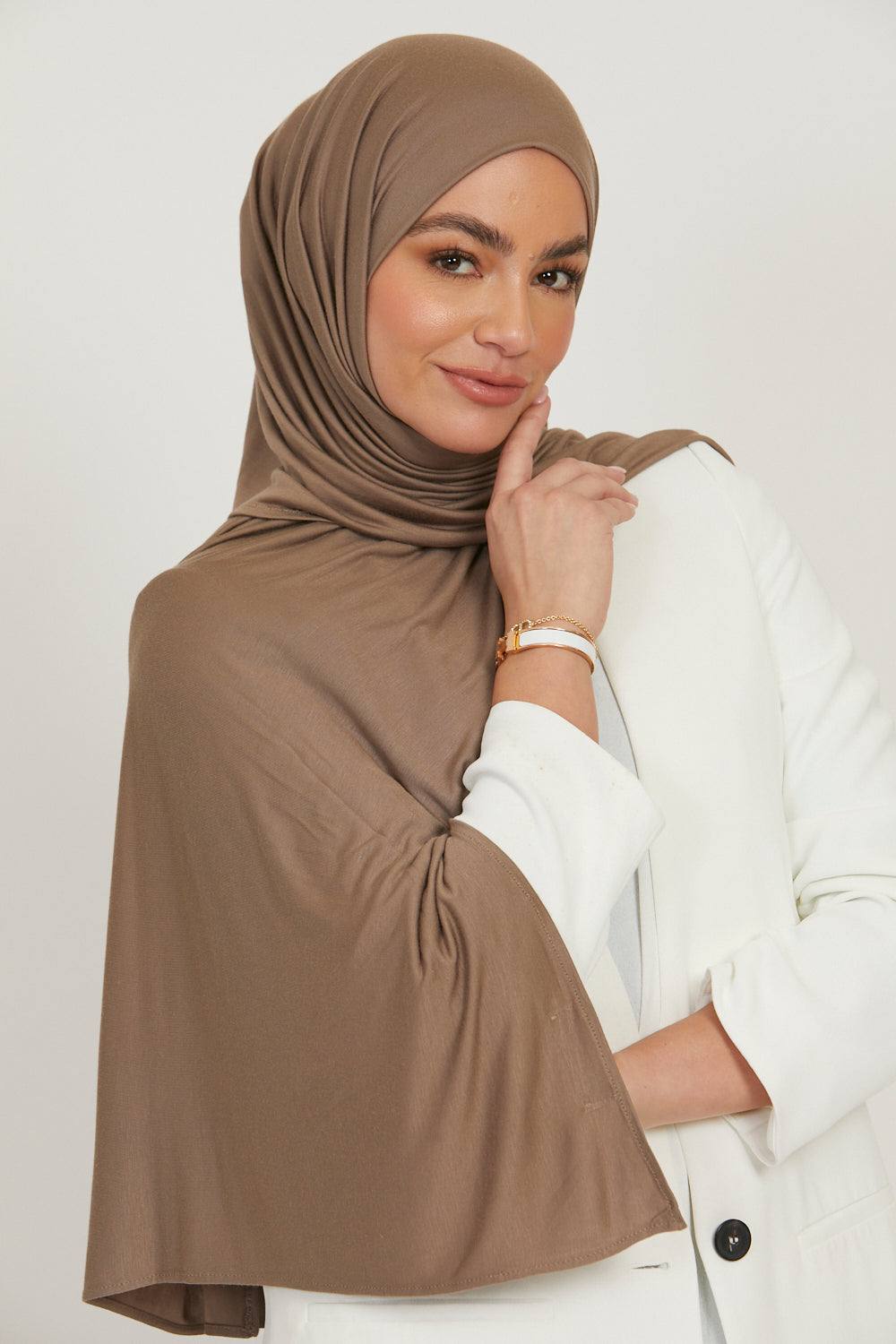 Hijab Jersey Premium - Café au Lait