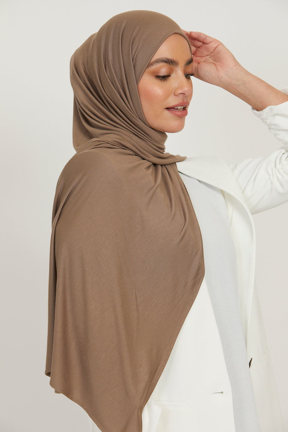 Hijab Jersey Premium - Café au Lait