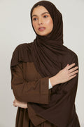 Hijab Jersey Premium - Marron Foncé