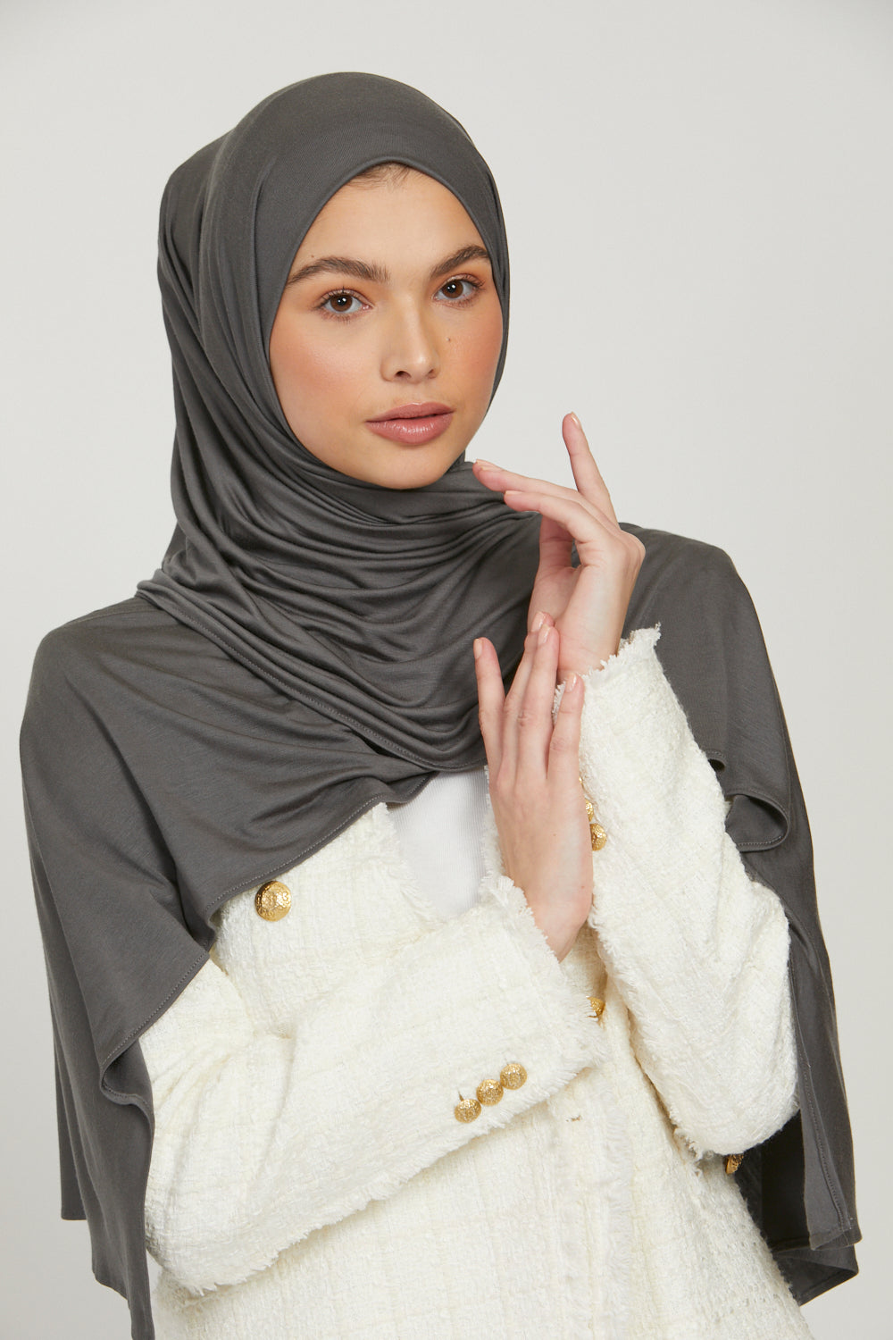 Hijab Jersey Premium - Anthracite