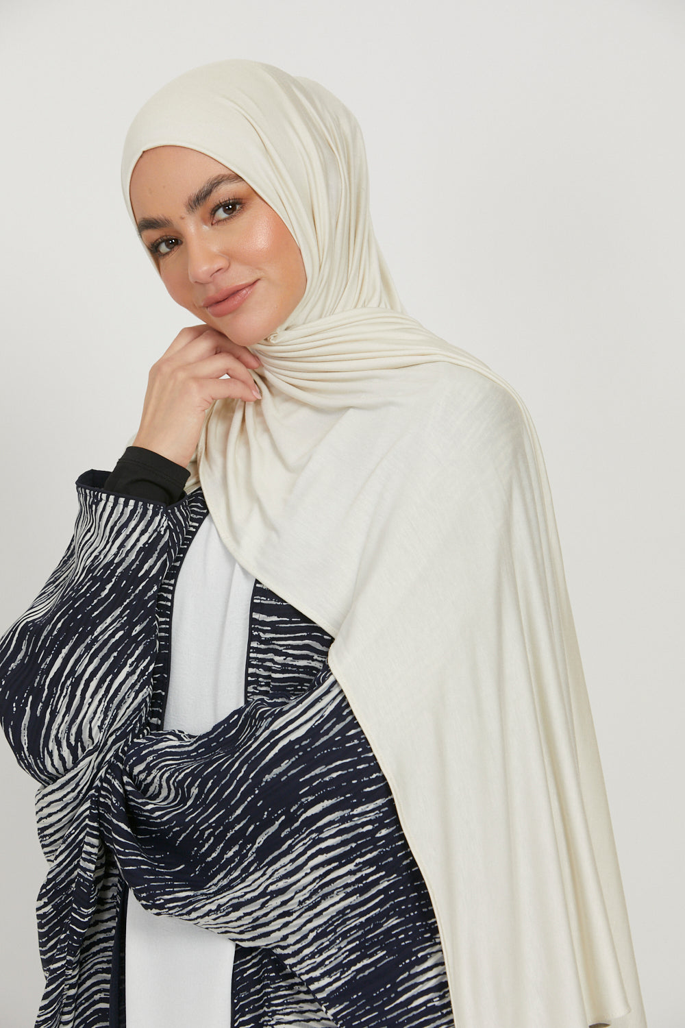 Hijab Jersey Premium - Blanc Cassé