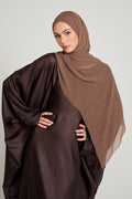 Hijab Froissé Doux Luxe - Caramel Fumé