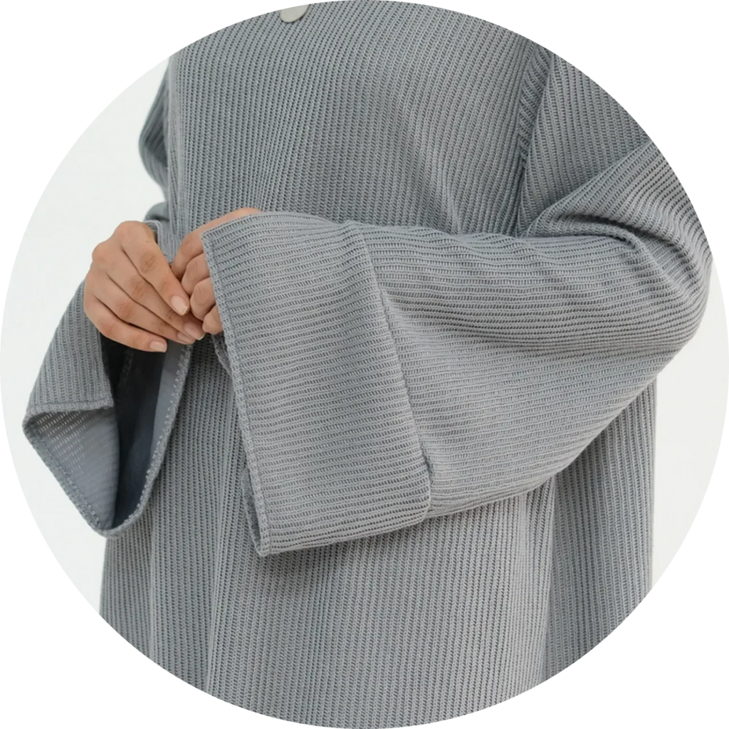 Abaya Maxi Robe d'Hiver Douillette – Modèle Tricoté Fermé pour Femmes Voilées | LM075