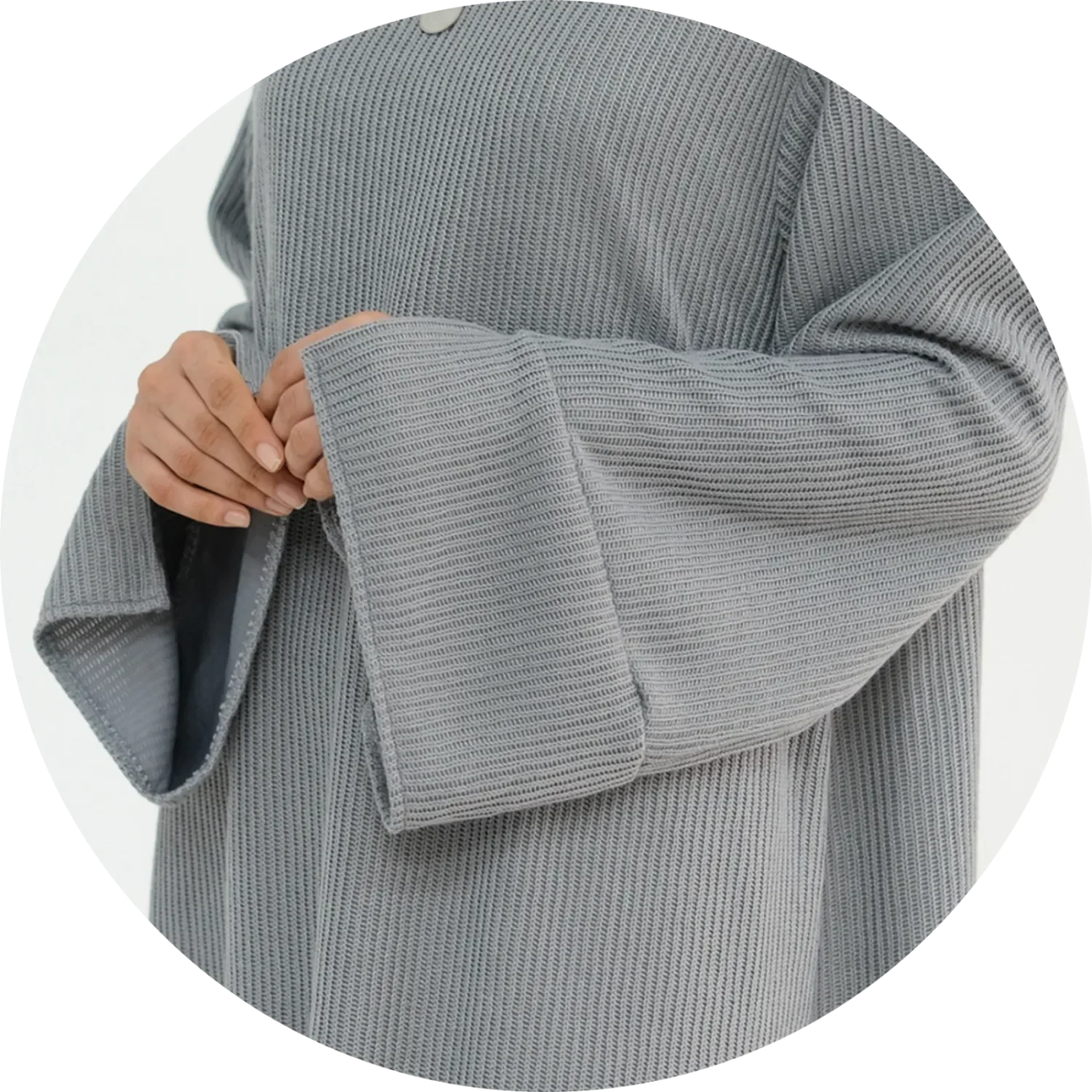 Abaya Maxi Robe d'Hiver Douillette – Modèle Tricoté Fermé pour Femmes Voilées | LM075