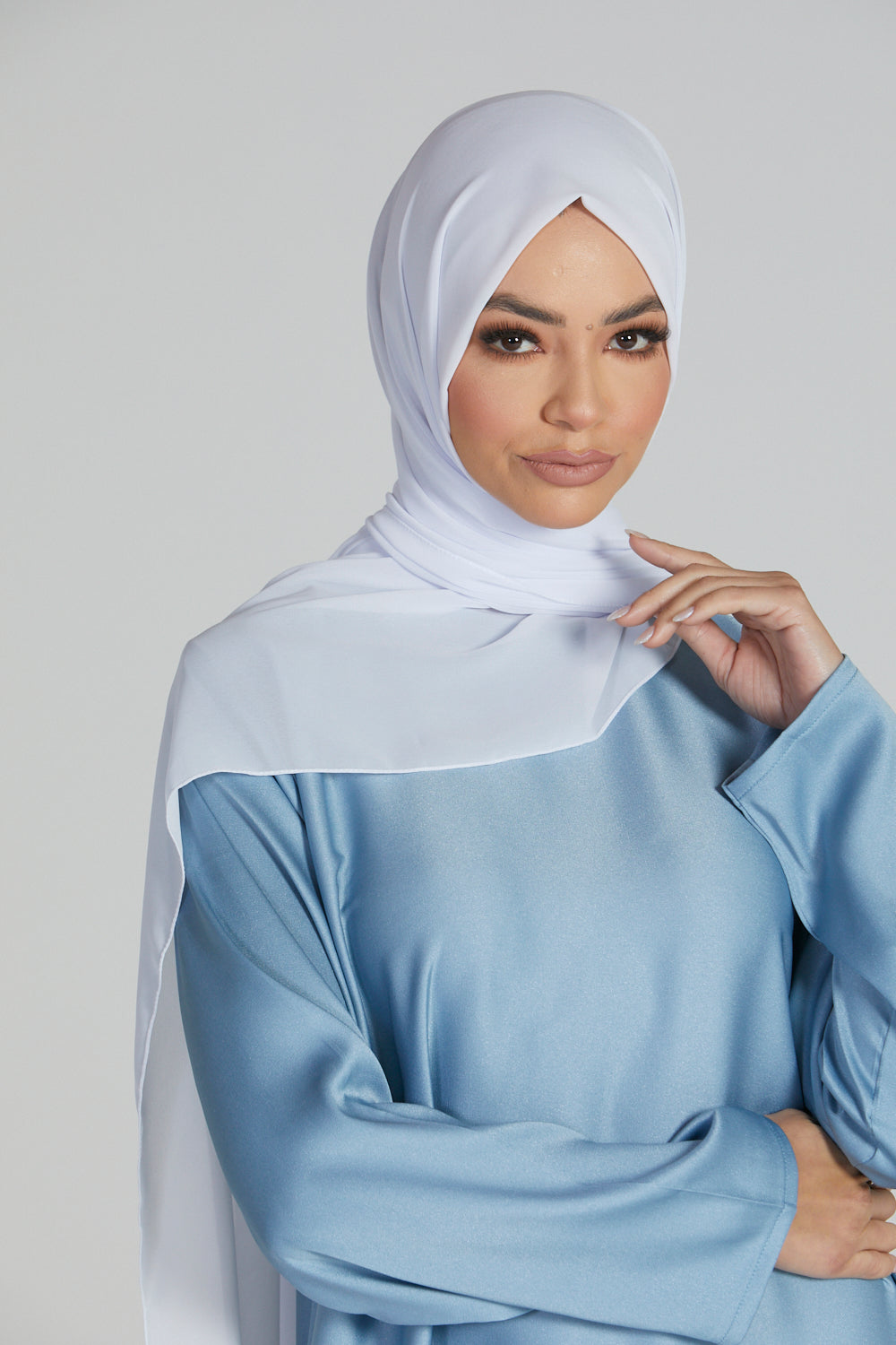 Hijab Georgette Mousseline Luxe - Blanc Pur