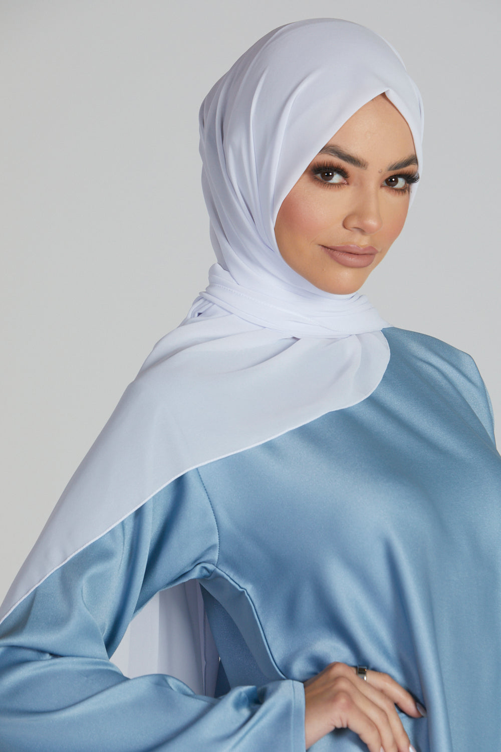 Hijab Georgette Mousseline Luxe - Blanc Pur
