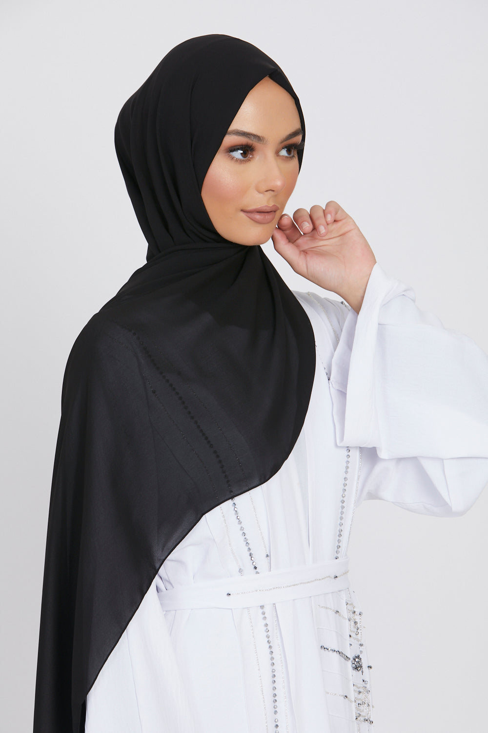 MAXI Hijab Georgette Luxe - Noir
