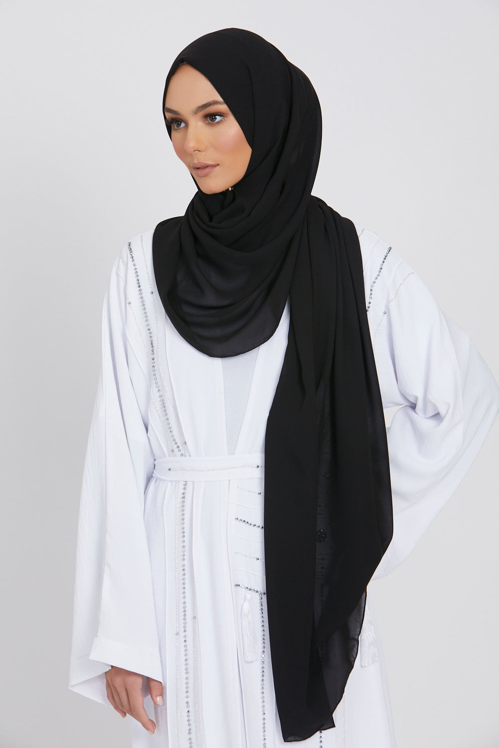 MAXI Hijab Georgette Luxe - Noir