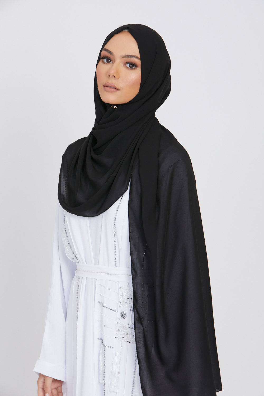 MAXI Hijab Georgette Luxe - Noir