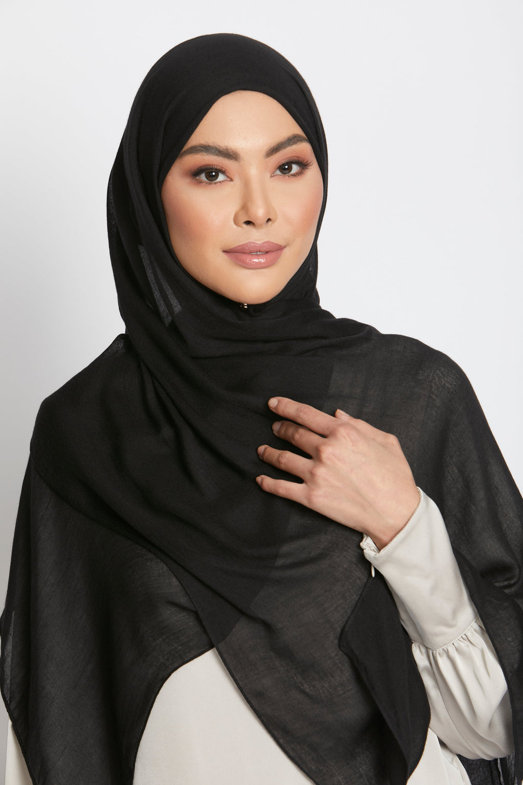 Hijab Viscose Rayon Léger - Noir