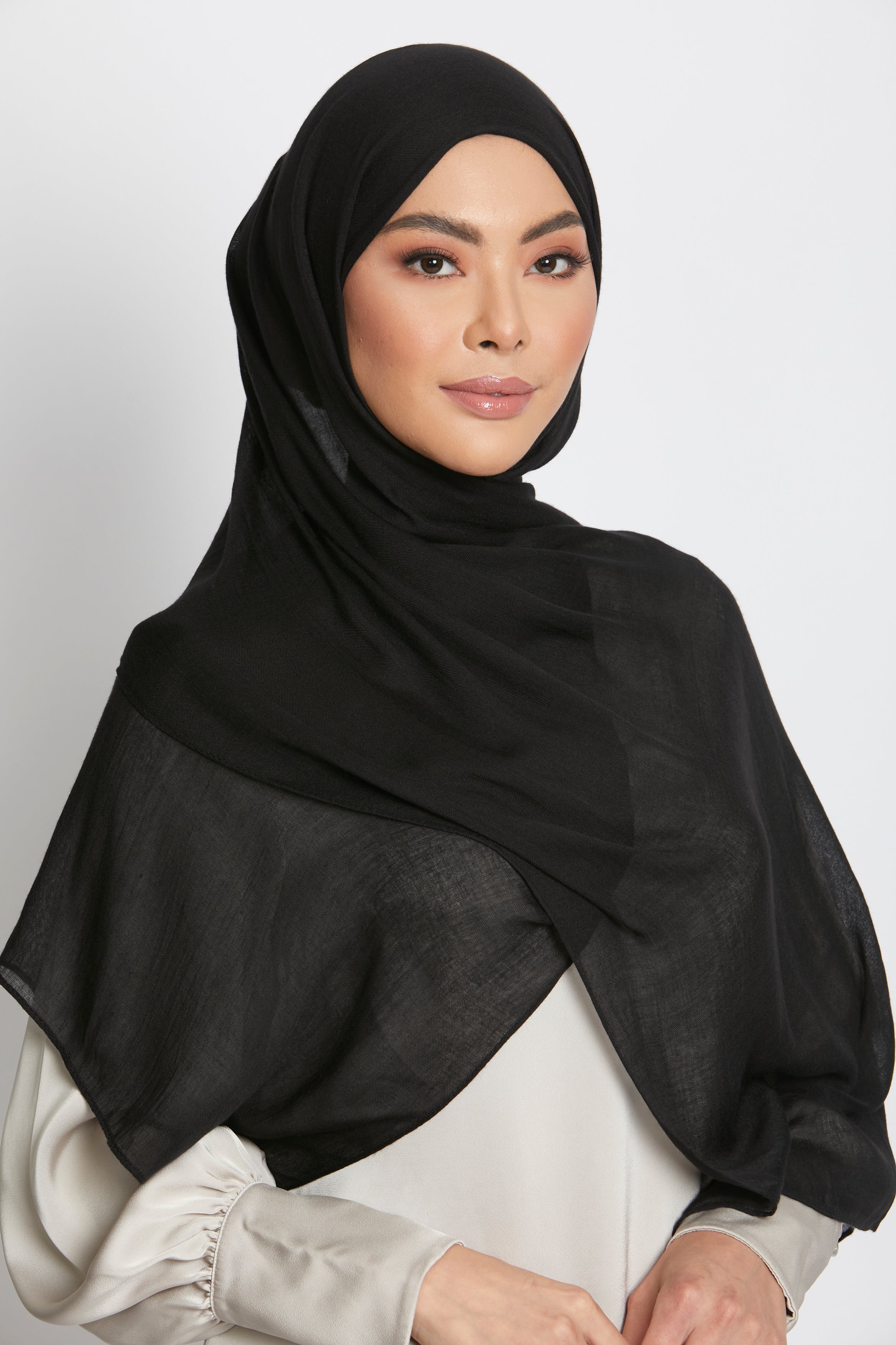 Hijab Viscose Rayon Léger - Noir
