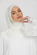 Hijab Jersey Instantané Premium - Blanc Ivoire
