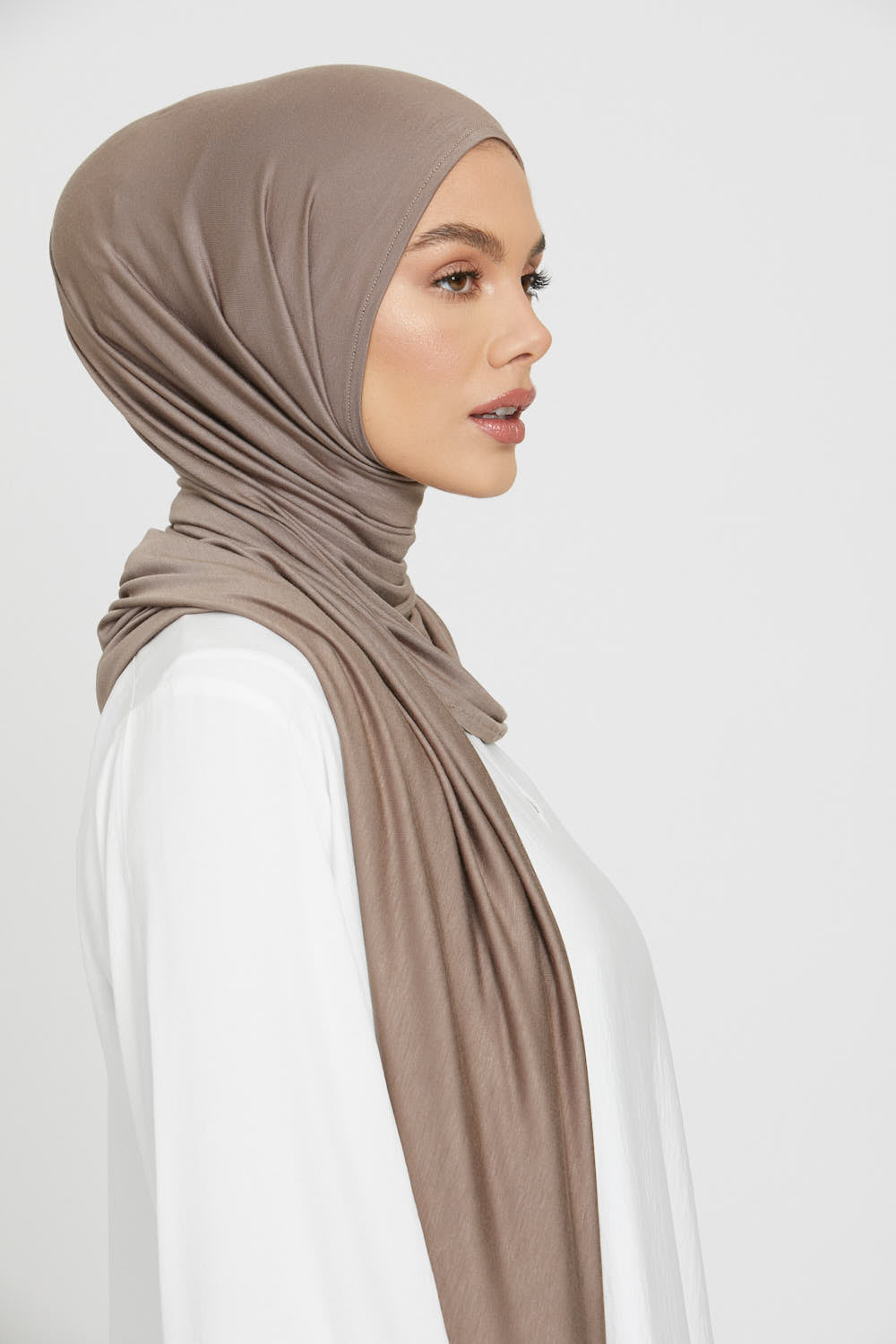Hijab Jersey Instantané Premium - Café au Lait