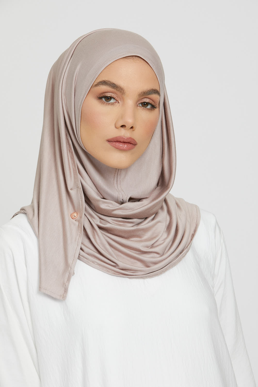 Hijab Jersey Instantané Premium - Vison