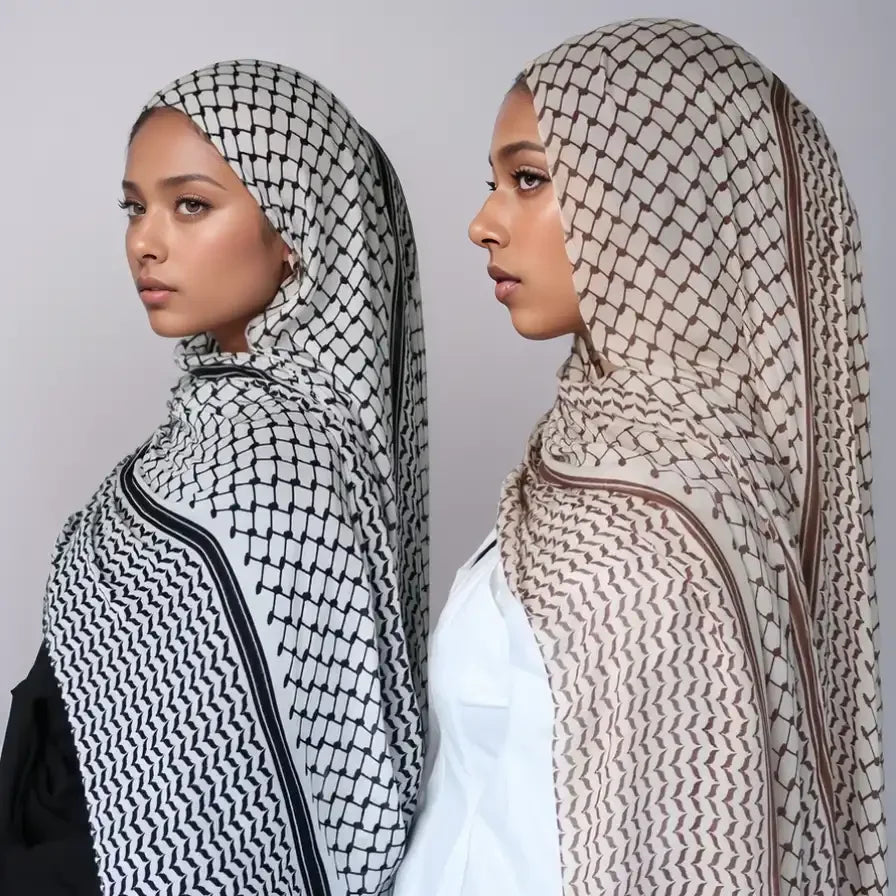 Hijab Keffieh Mousseline – Foulard Islamique Léger et Respirant pour Femmes | Collection Vela