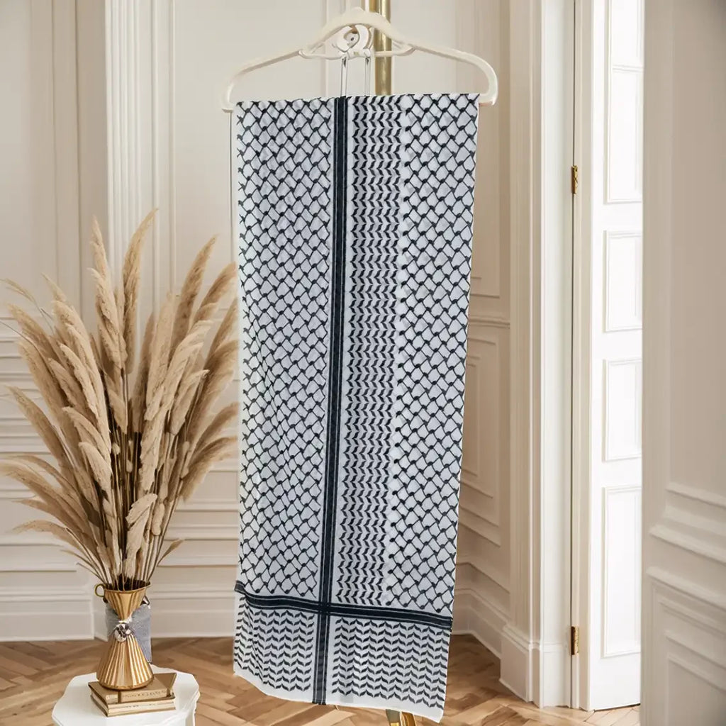 Hijab Keffieh Mousseline – Foulard Islamique Léger et Respirant pour Femmes | Collection Vela